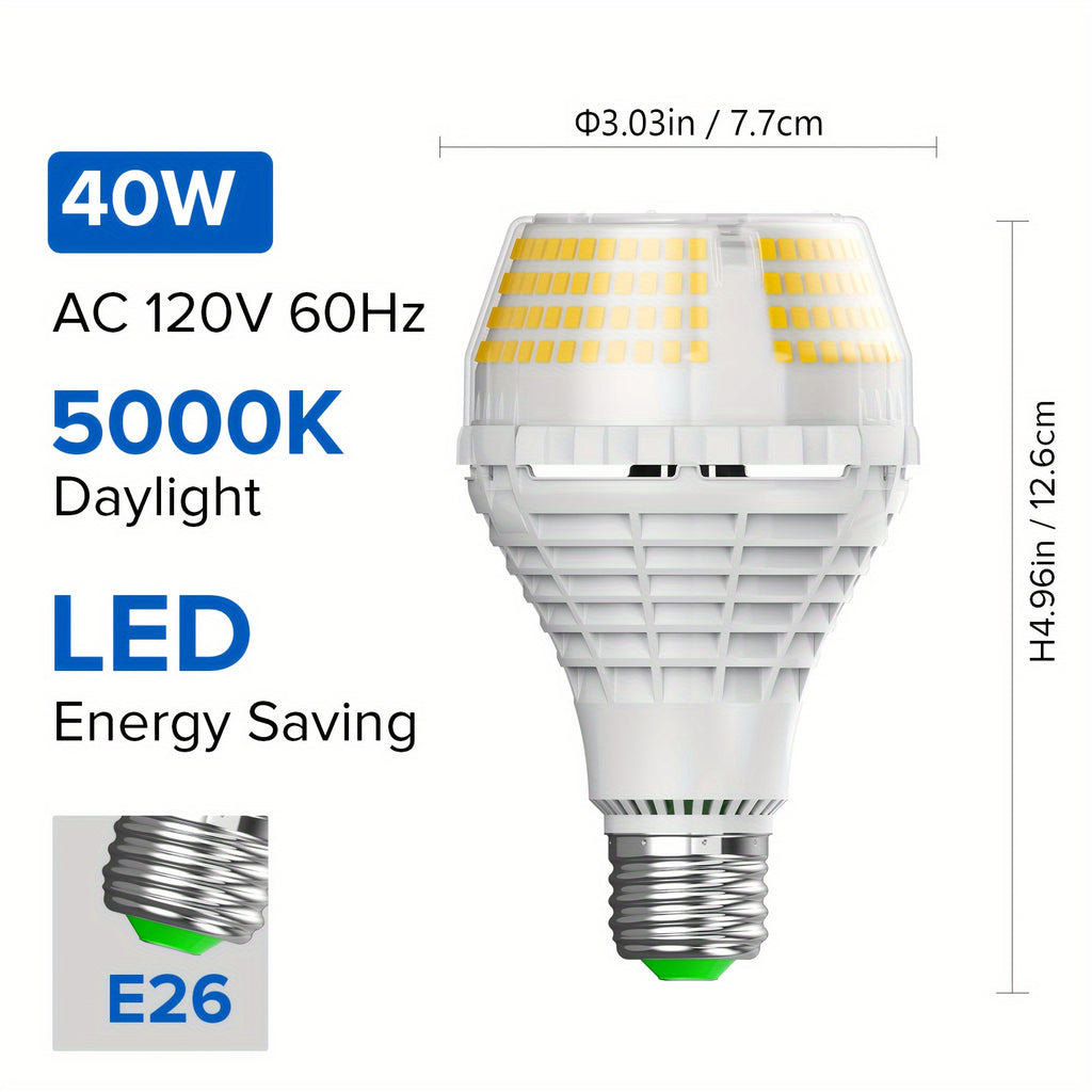 SANSI 6000LM A21 LED Light Bulb - 40 Watts (400 Watts Equiv) Super Ultra Brightness Bulb Non-Dimmable, Safe 25000H Lifespan, E26 Base, 270° Beam Angle, Perfect for Home Office Workshop