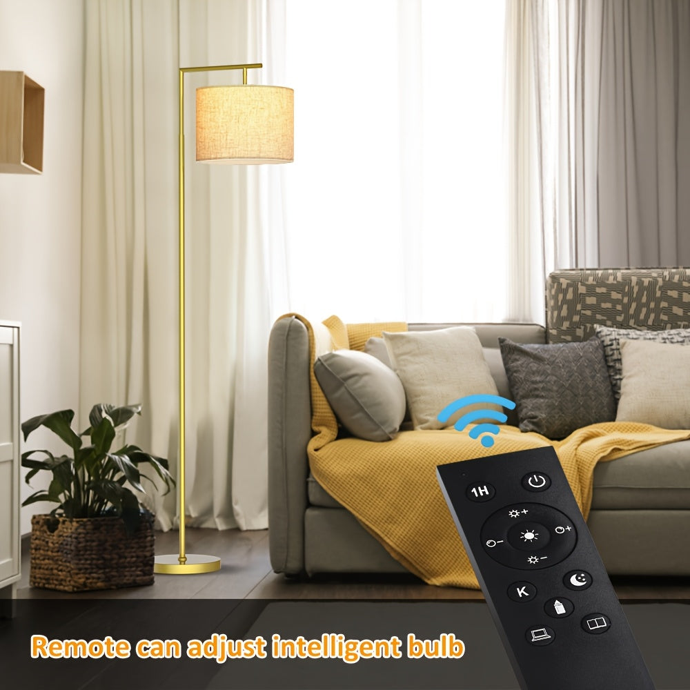 Arched\u002FArc Floor Lamp with Remote Control And Bulb Included