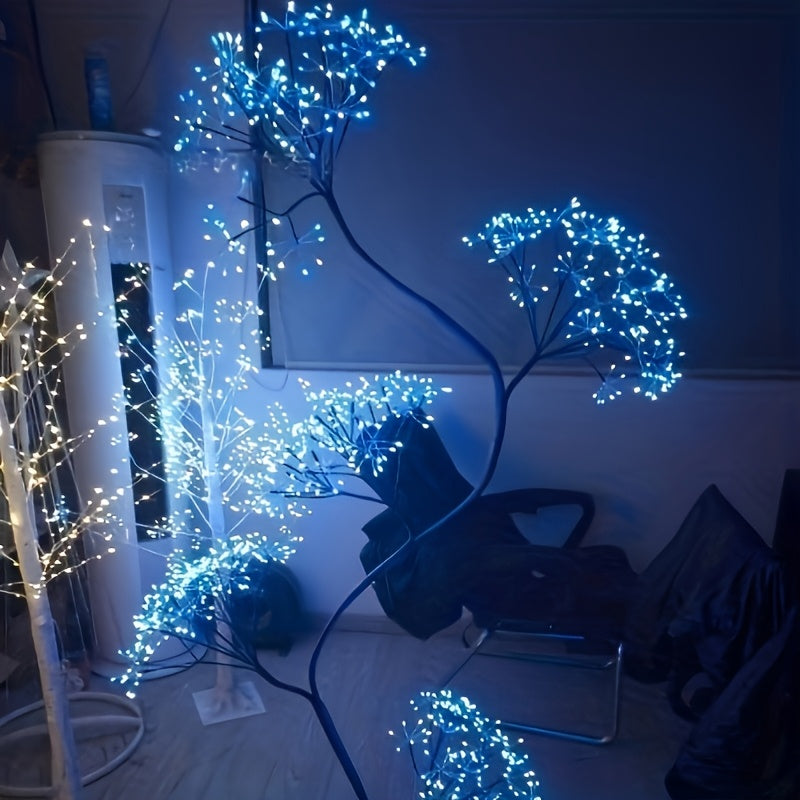71-Inch Explosion Star Romantic Dandelion Black\u002FWhite Branch LED Ambient Tree Light, Suitable for Living Rooms, Bedrooms, Outdoor Courtyards And Other Places, Suitable for Valentine'S Day, New Year, Spring Festival, Christmas Decoration