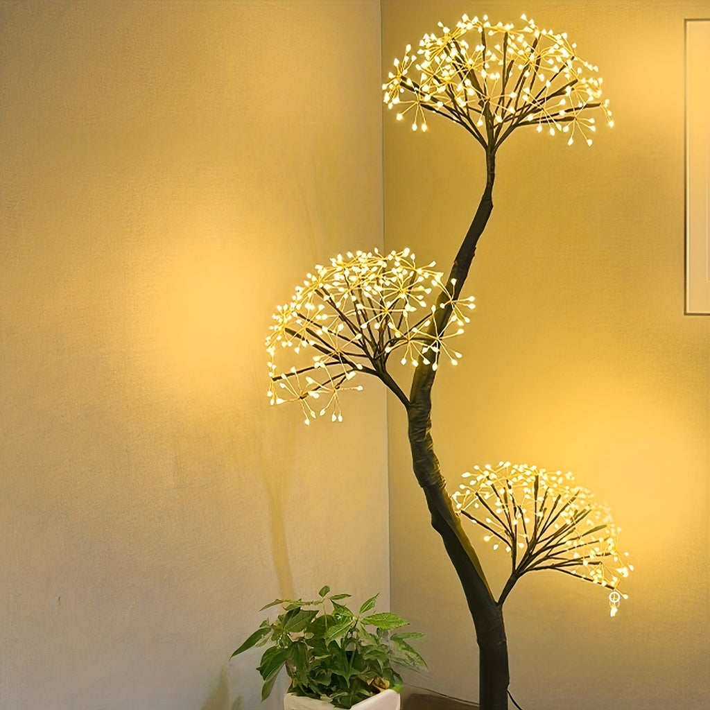 71-Inch Explosion Star Romantic Dandelion Black\u002FWhite Branch LED Ambient Tree Light, Suitable for Living Rooms, Bedrooms, Outdoor Courtyards And Other Places, Suitable for Valentine'S Day, New Year, Spring Festival, Christmas Decoration