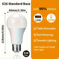 8pcs of UNITEDLUX A19 LED, 14W Equivalent to 100W Replacement, 120V E26 Base, CRI 80+, 1500 Lumens, Non-Dimmable, Suitable for Home Use, Daylight 5000K And Warm White 3000K