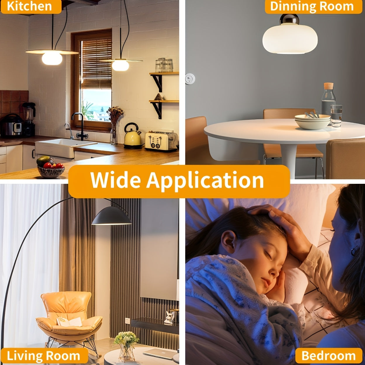 8pcs of UNITEDLUX A19 LED, 14W Equivalent to 100W Replacement, 120V E26 Base, CRI 80+, 1500 Lumens, Non-Dimmable, Suitable for Home Use, Daylight 5000K And Warm White 3000K