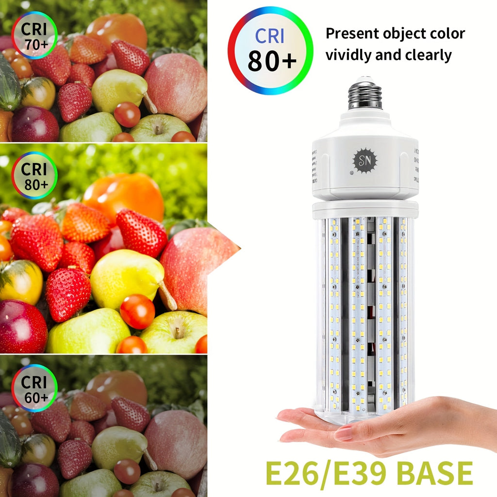 LED Corn Light Bulb, 2pcs 100W LED Corn Light Bulbs with 15000 Lumens, 5000k Daylight White Light Bulb, E26\u002FE39 Medium-sized Mogul Base, Used for Large-area Lighting Fixtures In Indoor Garages, Warehouses, And Other Places That Require Lighting