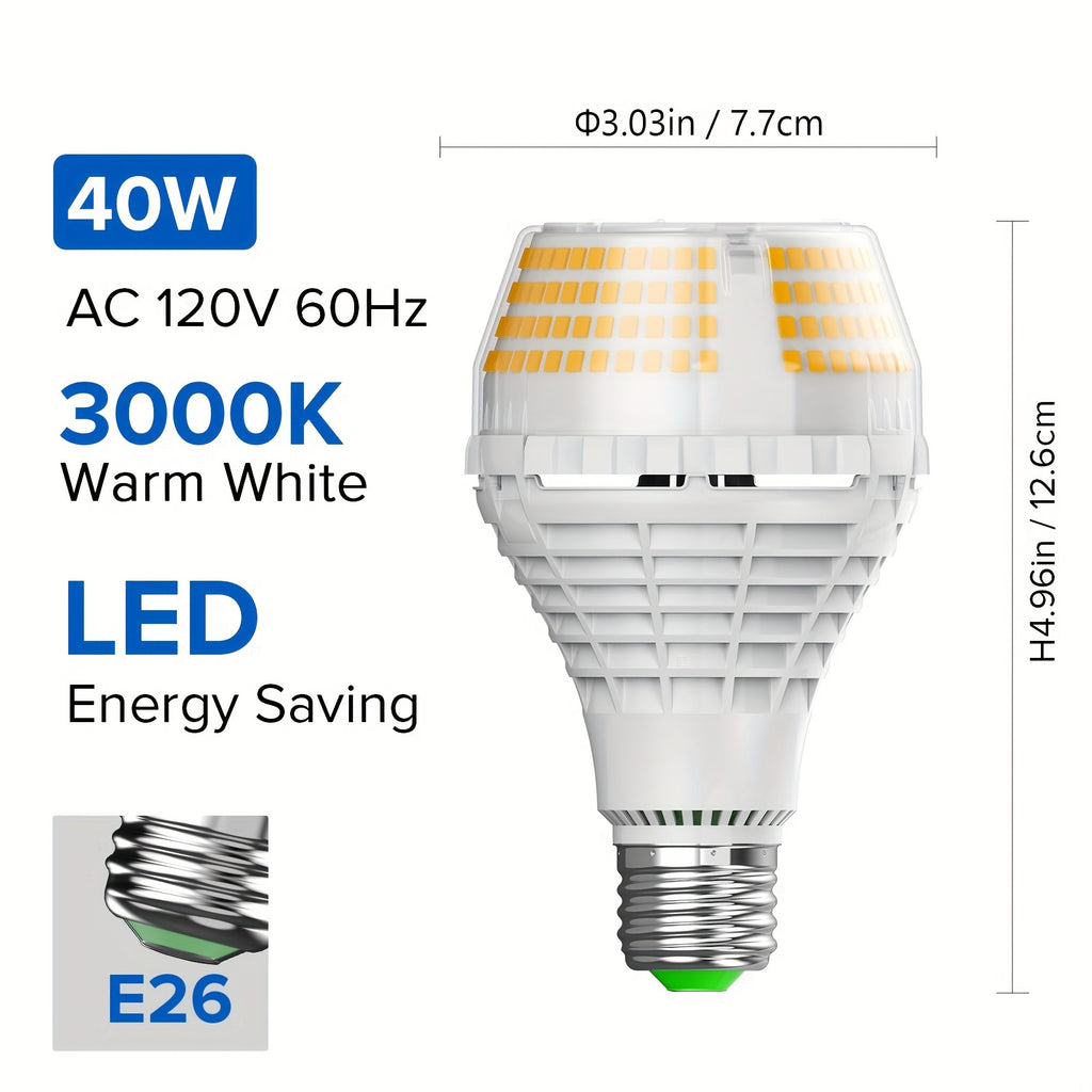 SANSI 6000LM A21 LED Light Bulb - 40 Watts (400 Watts Equiv) Super Ultra Brightness Bulb Non-Dimmable, Safe 25000H Lifespan, E26 Base, 270° Beam Angle, Perfect for Home Office Workshop