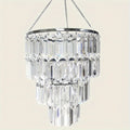Luxury Acrylic Chandelier Lamp Shade, 3-Tier Crystal-Like Pendant Light Cover, No Bulb Or Cord Included, Elegant Wedding And Home Decor