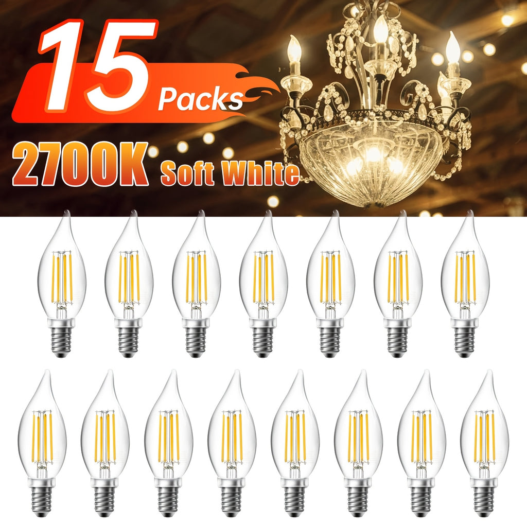 CA11 600LM 2700K E12 Household Light Bulbs, Suitable for Decorating Bedrooms, Kitchens, And Living Rooms